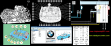 Load image into Gallery viewer, Automotive files with service manuals, software interfaces, wiring diagrams, and repair data illustrations.