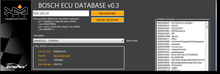 Load image into Gallery viewer, BOSCH ECU Database v0.3 interface showing search results for Citroen EDC16C34 with technical details.