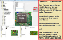 Load image into Gallery viewer, Upgrade any carprog device with CARPROG 13.77 software, featuring firmware removal and rework package.