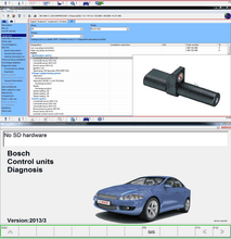 Load image into Gallery viewer, Automotive files software, Bosch control units, and diagnostics screen interface.