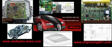 Load image into Gallery viewer, Car chip tuning software package with ECU, SRS, and DPF modules, featuring diagrams and a sports car.