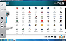 Load image into Gallery viewer, Heavy vehicles trucks diagnostic software interface screen showcasing various car brand logos for Actia Multi-Diag Office DVD.
