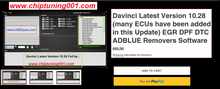 Load image into Gallery viewer, Car Software Pack#2 interface featuring DaVinci EGR DPF DTC ADBlue removers, displayed on OBDbytes page with purchase options.
