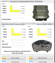Load image into Gallery viewer, Ford Tuning SCT Advantage3 software interface showing synchronization options for ECU and dashboard.
