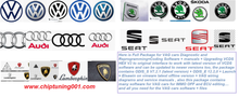 Load image into Gallery viewer, Logos of VAG car brands including Volkswagen, Audi, Skoda, Seat, and Lamborghini.
