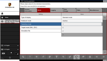 Load image into Gallery viewer, Porsch Piwis 3 diagnostic software interface with operating mode options.
