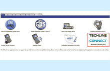 Load image into Gallery viewer, MB X entry Ford-Mazda IDS software interface with TechlineConnect and GM MDI-MDI2 setup.
